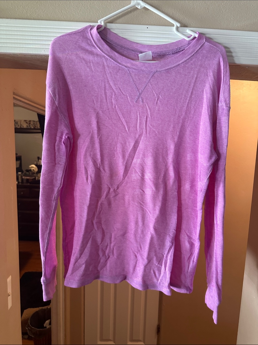 No Boundaries Pink Waffle Knit Top